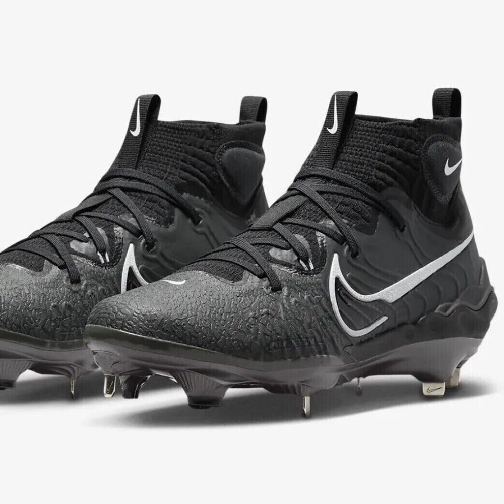 Nike Alpha Huarache NXT Black Metal Baseball Cleats DJ6517-010 Mens NEW